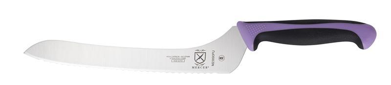 BREAD KNIFE 9" OFFSET MERCER MILLENNIA PURPLE-