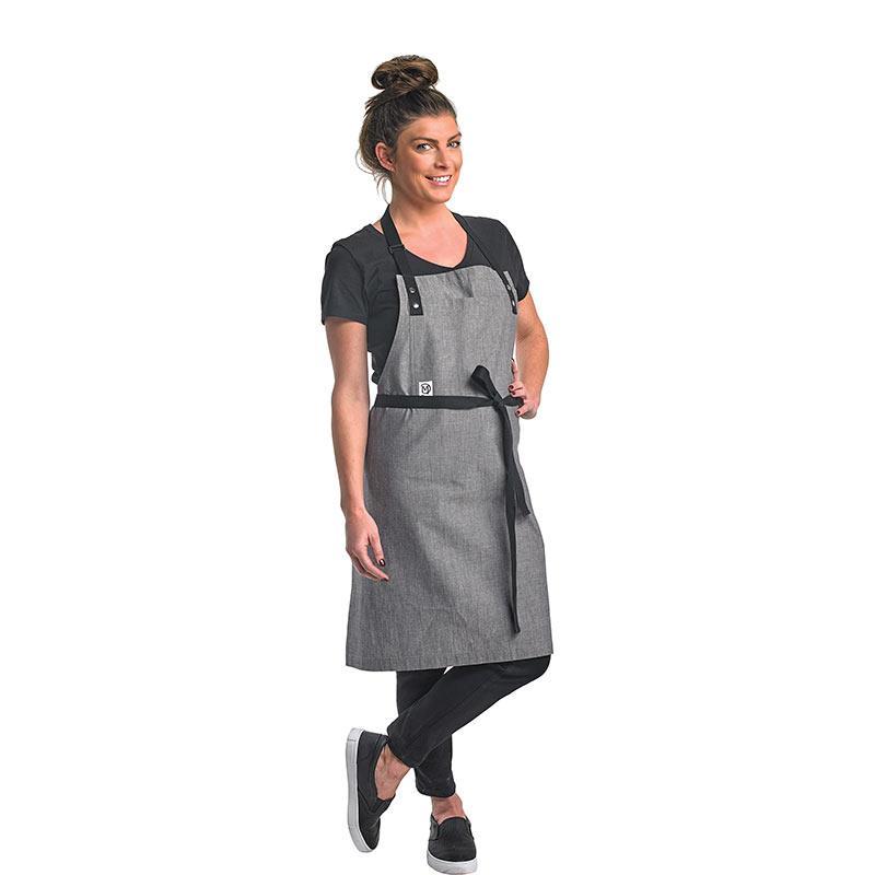 ODIN BIB APRON LIGHT GRAY MERCER METRO EDGE