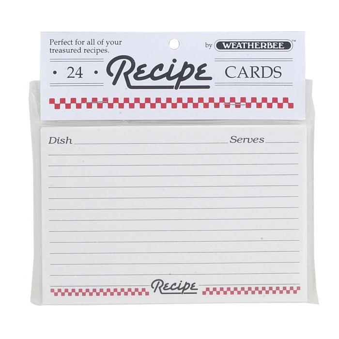 RECIPE CARDS 4" x 6"