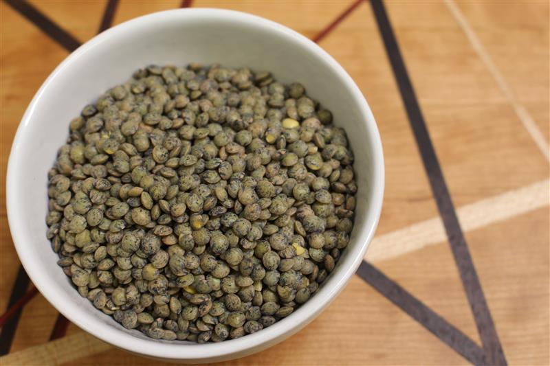 FRENCH GREEN LENTILS ORGANIC PER OUNCE (BULK PACKAGING)-