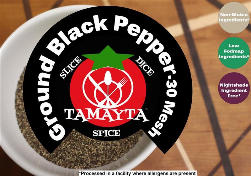 BLACK PEPPER GROUND 30 MESH 1/2 CUP (NET WT 2.25 OZ)-