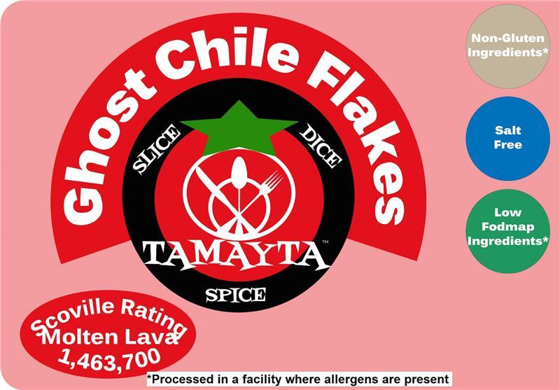 GHOST CHILE FLAKES 1/2 CUP JAR (NET WT 1 OZ)-