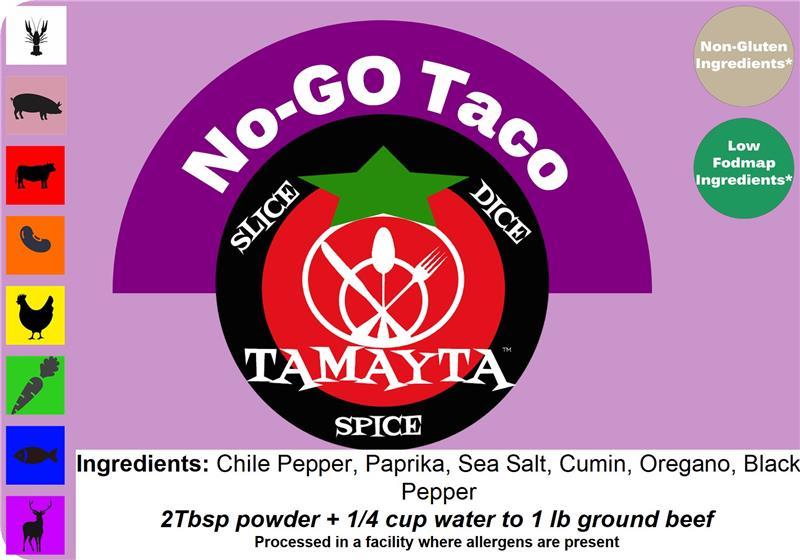 NO-GO TACO SEASONING 1/2 CUP JAR (NET WT 2.25 OZ)-