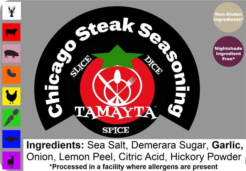 CHICAGO STEAK SEASONING 1/2 CUP JAR (NET WT 4.25 OZ)-