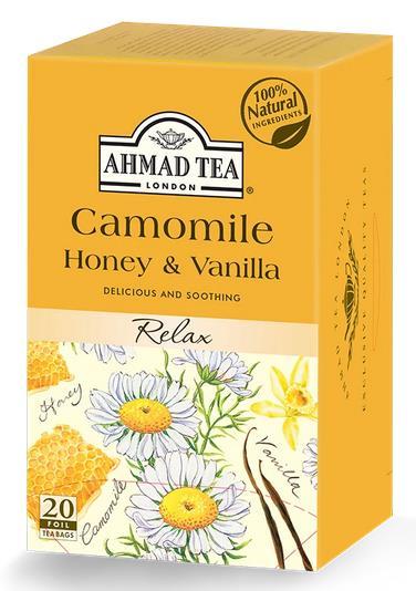 CAMOMILE, HONEY, VANILLA TEA 20 BAGS AHMAD TEA