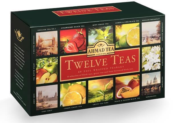 TWELVE TEAS 60 BAGS AHMAD TEA