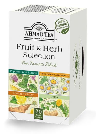 FRUIT AND HERB TEA SELECTION 20 BAGS AHMAD TEA
