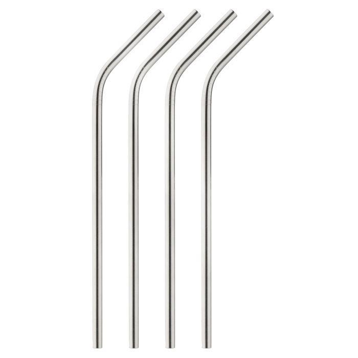 REUSABLE STRAWS STAINLESS STEEL 4 PIECE