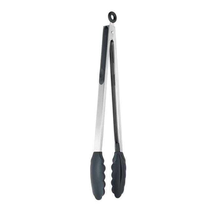 TONGS STAINLESS STEEL WITH SILICONE TIP 9"