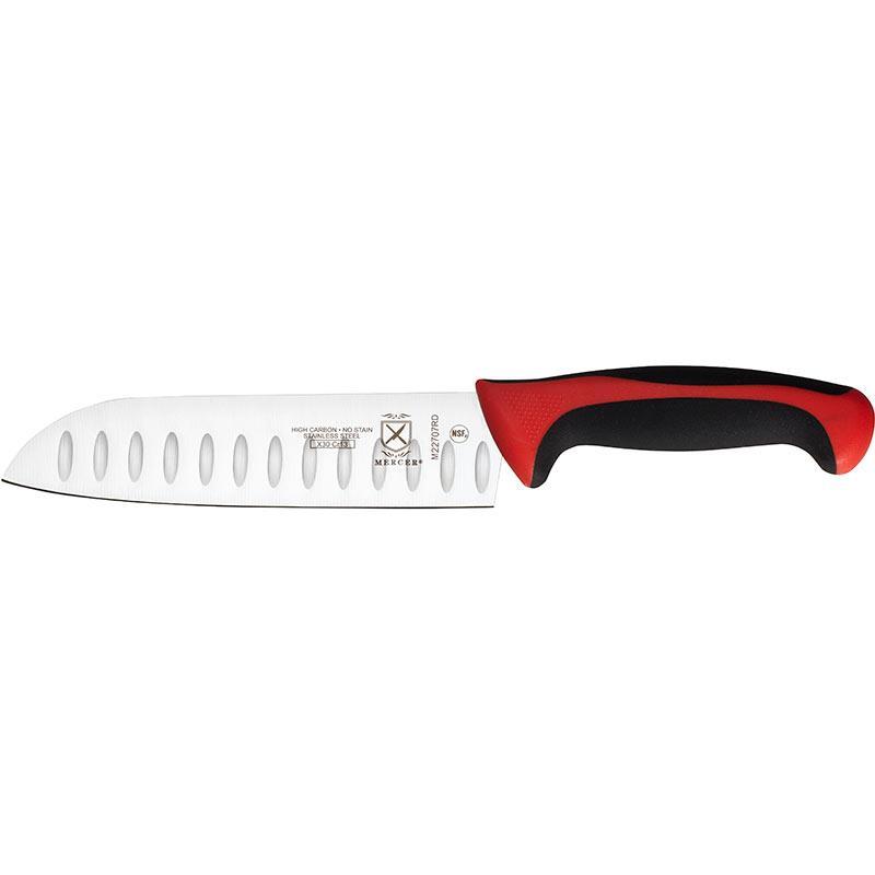 SANTOKU KNIFE 7" GRANTON EDGE RED