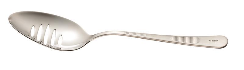 SLOTTED PLATING SPOON 9" 18-8 STAINLESS STEEL