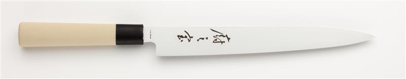 SASHIMI LEFT HAND KNIFE SANTOPRENE HANDLE 240mm (9.5") ASIAN SERIES