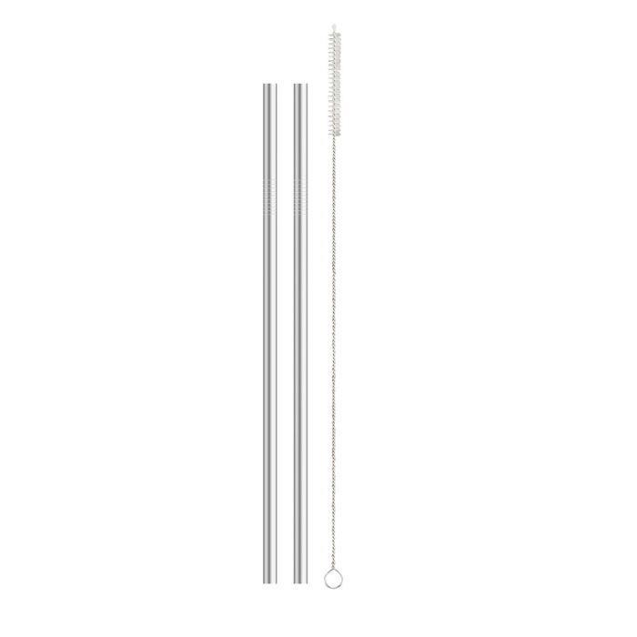 STAINLESS STEEL REUSABLE STRAWS 2 PIECE TUMBLER TALL