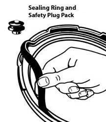 PRESSURE CANNER SEALING RING WITH SAFETY PLUG PRESTO
