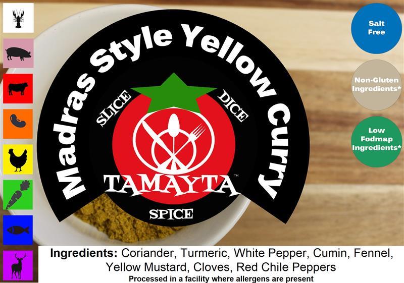 CURRY MADRAS STYLE YELLOW 1/2 CUP (NET WT 2.5 OZ)