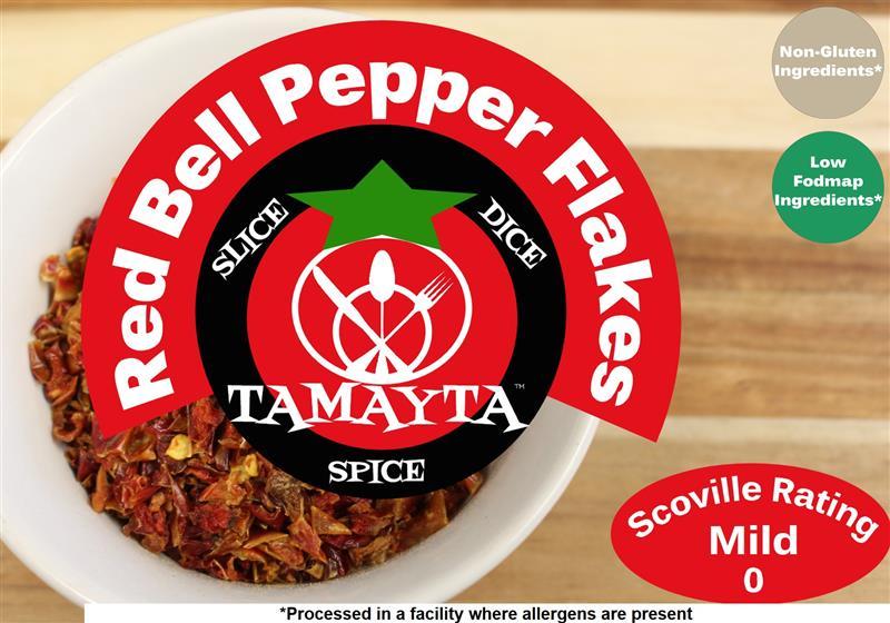 BELL PEPPER FLAKES RED 1/2 CUP (NET WT 1.5 OZ)