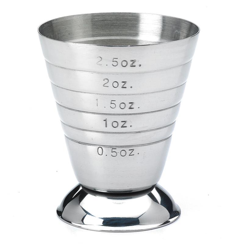BAR MEASURING CUP 2.5 OZ STAINLESS